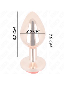 Kink - Pink Gold Anal Plug With Red Rose S