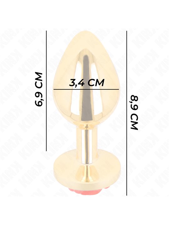 Kink -  Plug Anal Gold Rose Red Size M