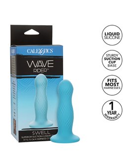 Calexotics Wave Rider Swell - Plug Anale in Silicone Liquido Celeste