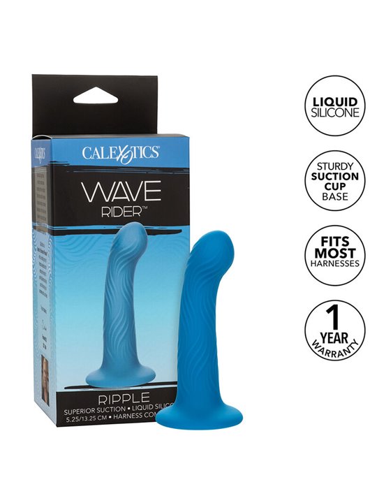Calexotics Wave Rider Ripple - Plug Anale in Silicone Liquido Blu