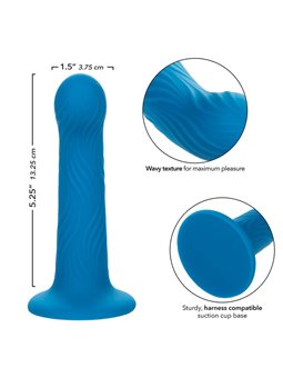 Calexotics Wave Rider Ripple - Plug Anale in Silicone Liquido Blu