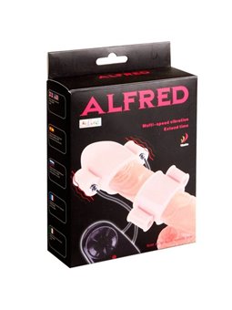 Baile Alfred - Anello Fallico e Cappuccio Glande in Silicone con Vibrazione