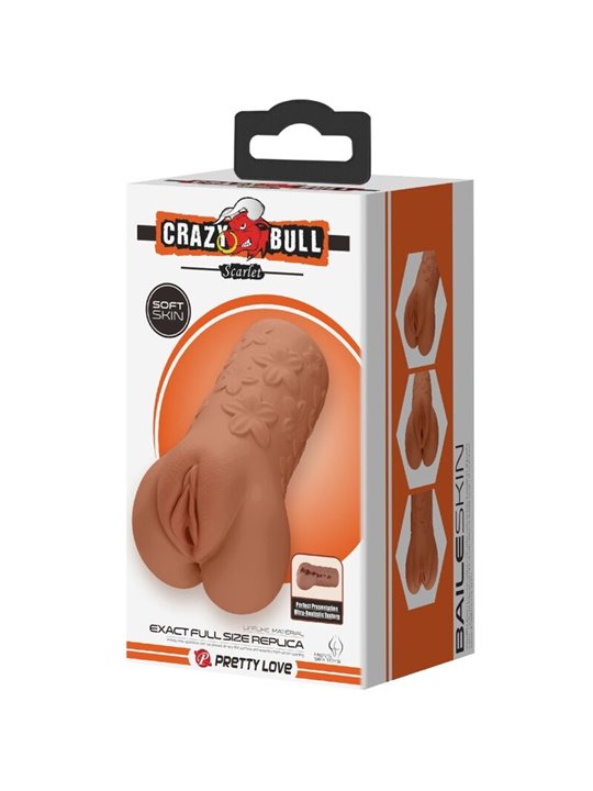 Crazy Bull - Masturbatore Maschile Vagina e Ano Realistici Design Fiori