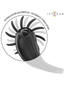 Intense Mabel - Anello Fallico Nero Vibrante con Stimolatore Clitoride