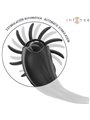 Intense Mabel - Anello Fallico Nero Vibrante con Stimolatore Clitoride