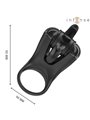Intense Mabel - Anello Fallico Nero Vibrante con Stimolatore Clitoride