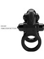 Pretty Love - Passionate Ring Double Vibrating Ring + Clitoris Stimulator Black