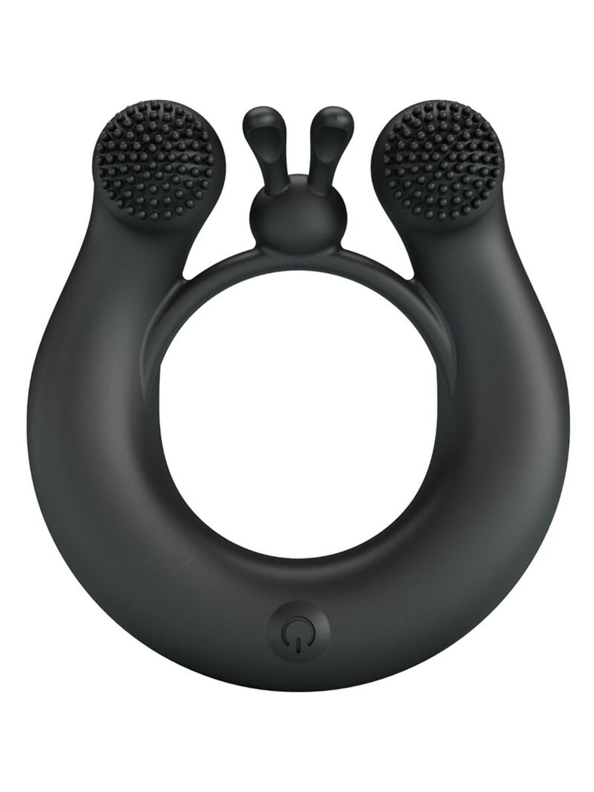 Pretty Love - Dahlia Vibrating Ring + Clitoris Stimulator 12 Vibrations Black