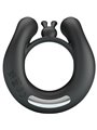 Pretty Love - Dahlia Vibrating Ring + Clitoris Stimulator 12 Vibrations Black