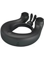 Pretty Love - Dahlia Vibrating Ring + Clitoris Stimulator 12 Vibrations Black