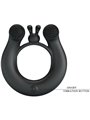 Pretty Love - Dahlia Vibrating Ring + Clitoris Stimulator 12 Vibrations Black
