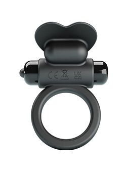 Pretty Love Debonaire - Anello Fallico Nero con Stimolatore Clitorideo
