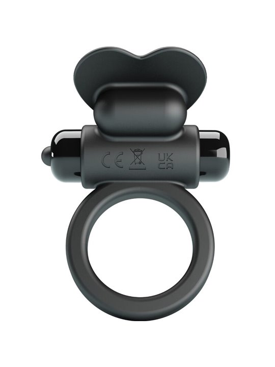 Pretty Love Debonaire - Anello Fallico Nero con Stimolatore Clitorideo