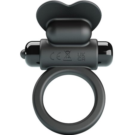 Pretty Love Debonaire - Anello Fallico Nero con Stimolatore Clitorideo