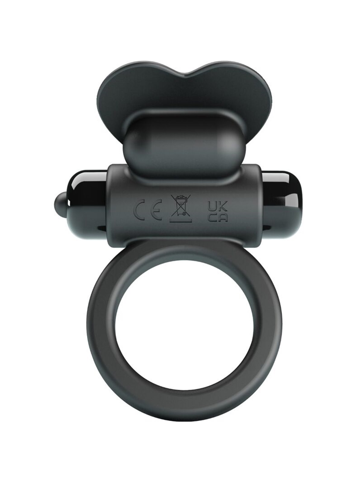 Pretty Love Debonaire - Anello Fallico Nero con Stimolatore Clitorideo