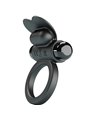 Pretty Love Debonaire - Anello Fallico Nero con Stimolatore Clitorideo