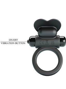Pretty Love - Debonaire Vibrating Ring Rabbit 10 Vibrations Black