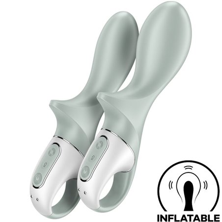 Satisfyer Air Pump Booty 3 - Vibratore Anale Gonfiabile Grigio e Verde