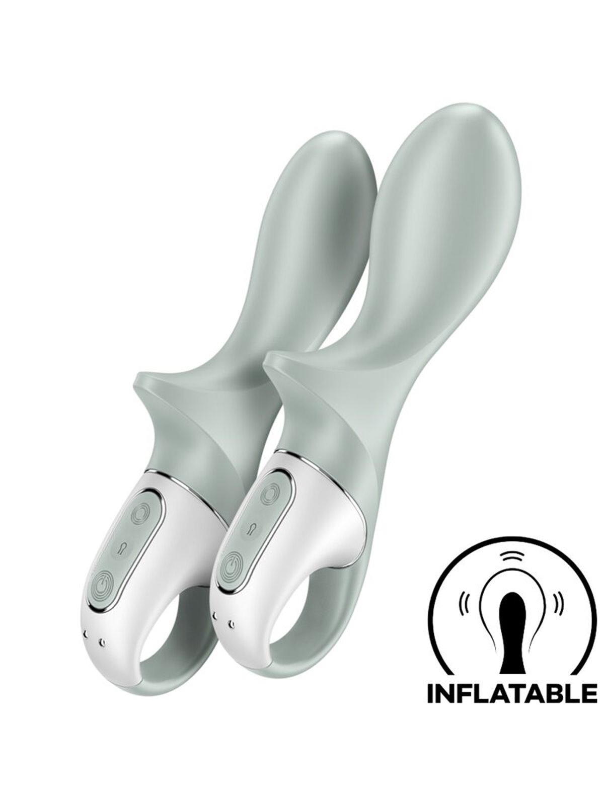 Satisfyer Air Pump Booty 3 - Vibratore Anale Gonfiabile Grigio e Verde