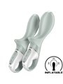 Satisfyer Air Pump Booty 3 - Vibratore Anale Gonfiabile Grigio e Verde