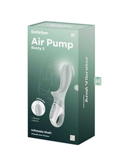 Satisfyer Air Pump Booty 3 - Vibratore Anale Gonfiabile Grigio e Verde