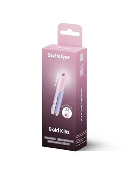 Satisfyer Bold Kiss - Mini Stimolatore Clitorideo Air Pulse Rosa e Viola