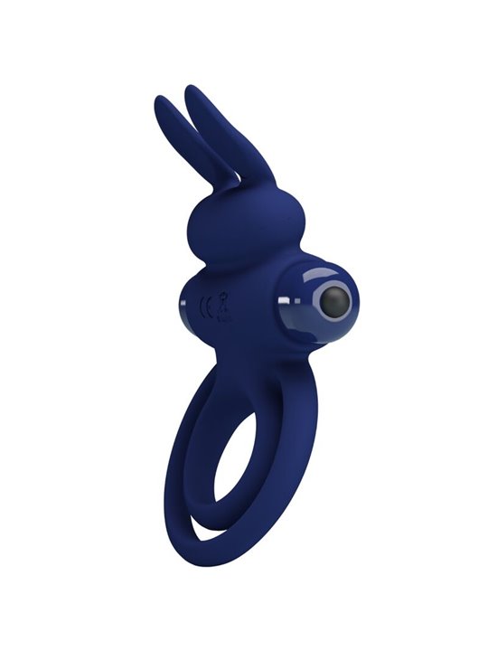 Pretty Love Darey - Anello Fallico Doppio con Stimolatore Rabbit Blu