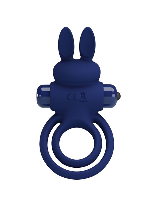 Pretty Love Darey - Anello Fallico Doppio con Stimolatore Rabbit Blu