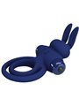 Pretty Love Darey - Anello Fallico Doppio con Stimolatore Rabbit Blu
