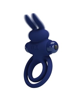 Pretty Love Darey - Anello Fallico Doppio con Stimolatore Rabbit Blu
