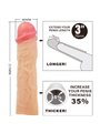 Pretty Love Derek - Guaina Fallica con Estensione da 7,6 Cm Beige