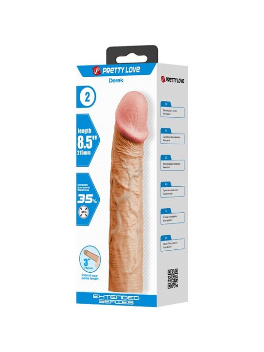 Pretty Love - Derek Penis Sleeve With 7.6 Cm Extension Flesh