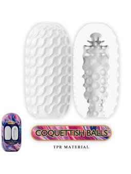 Pretty Love - Coquettish Balls Silicone Male Masturbator White