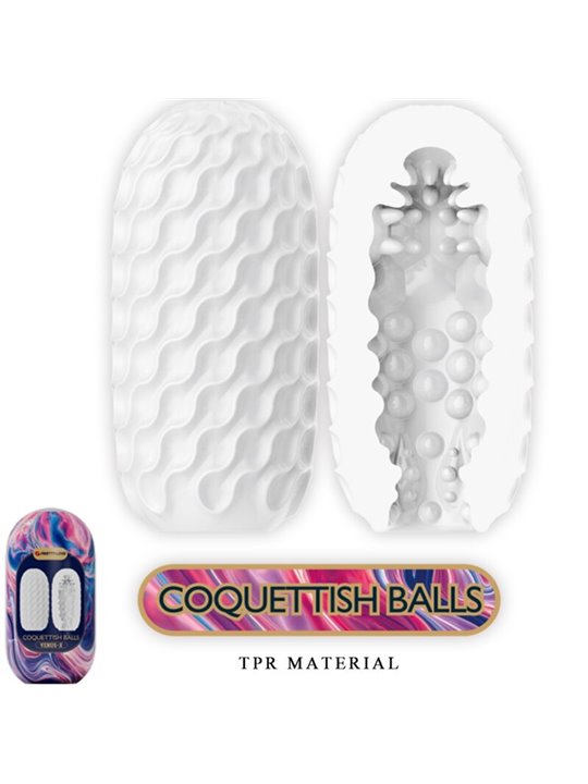 Pretty Love - Coquettish Balls Silicone Male Masturbator White