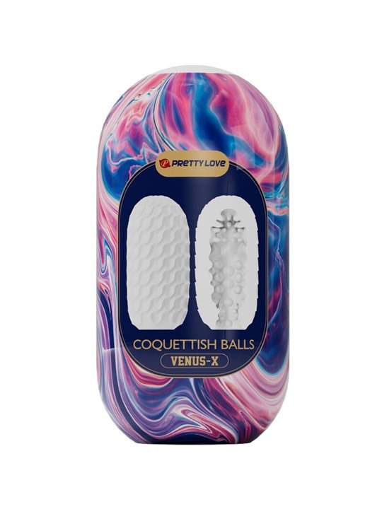 Pretty Love - Coquettish Balls Silicone Male Masturbator White