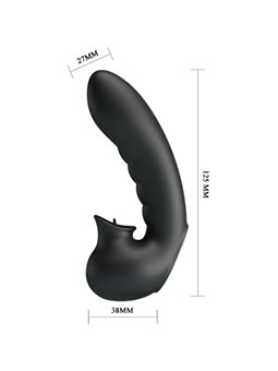 Pretty Love Hobgoblin - Vibratore da Dito con Stimolatore Clitorideo Nero