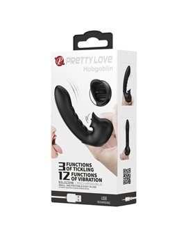 Pretty Love Hobgoblin - Vibratore da Dito con Stimolatore Clitorideo Nero