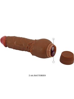 Baile Barbara - Vibratore Realistico in Silicone 19,5 Cm Mulatto