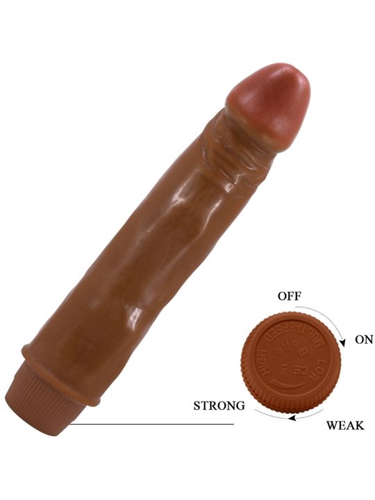 Baile Nano - Vibratore Realistico in Silicone 21 Cm Mulatto