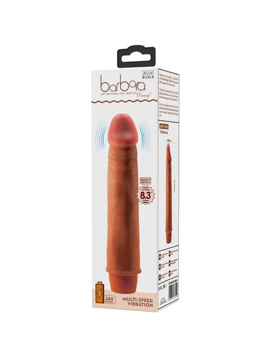 Baile Nano - Vibratore Realistico in Silicone 21 Cm Mulatto
