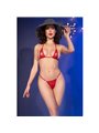 Chilirose CR 4840 - Micro Bikini Rosso in Tulle Taglia S/M