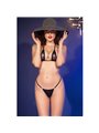 Chilirose CR 4840 - Micro Bikini Nero in Tulle Taglia S/M