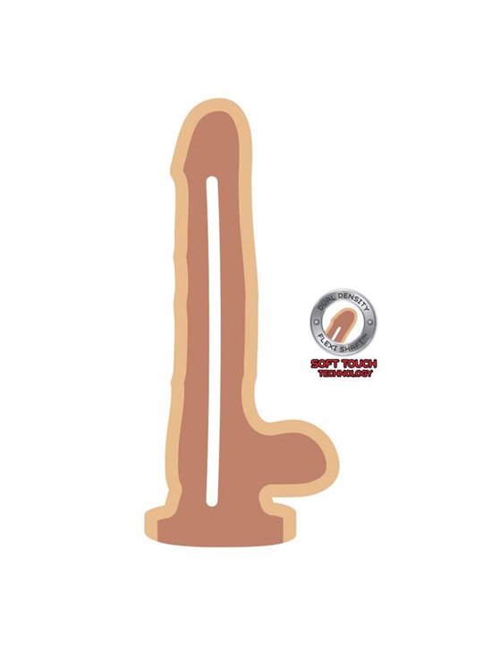 Get Real - Dual Density Dildo 18 CM Balls Skin