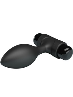 Pretty Love Vibra Butt - Black Silicone Anal Plug 10 Vibrations