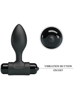 Pretty Love Vibra Butt - Plug Anale in Silicone Nero 10 Vibrazioni