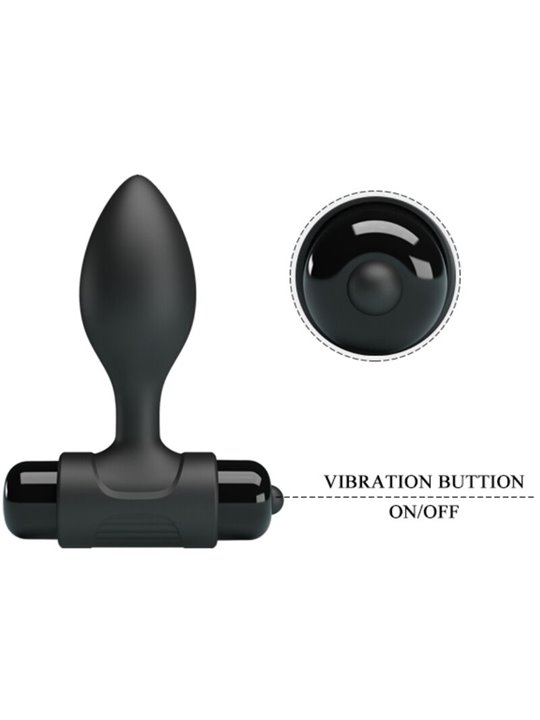 Pretty Love Vibra Butt - Plug Anale in Silicone Nero 10 Vibrazioni