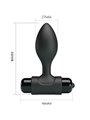 Pretty Love Vibra Butt - Plug Anale in Silicone Nero 10 Vibrazioni