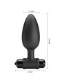 Pretty Love Vibra Butt 2 - Black Silicone Anal Plug 10 Vibrations
