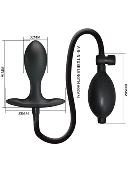 Pretty Love - Plug Anale Gonfiabile in Silicone Nero