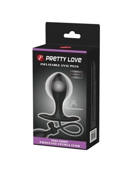 Pretty Love - Black Inflatable Silicone Anal Plug